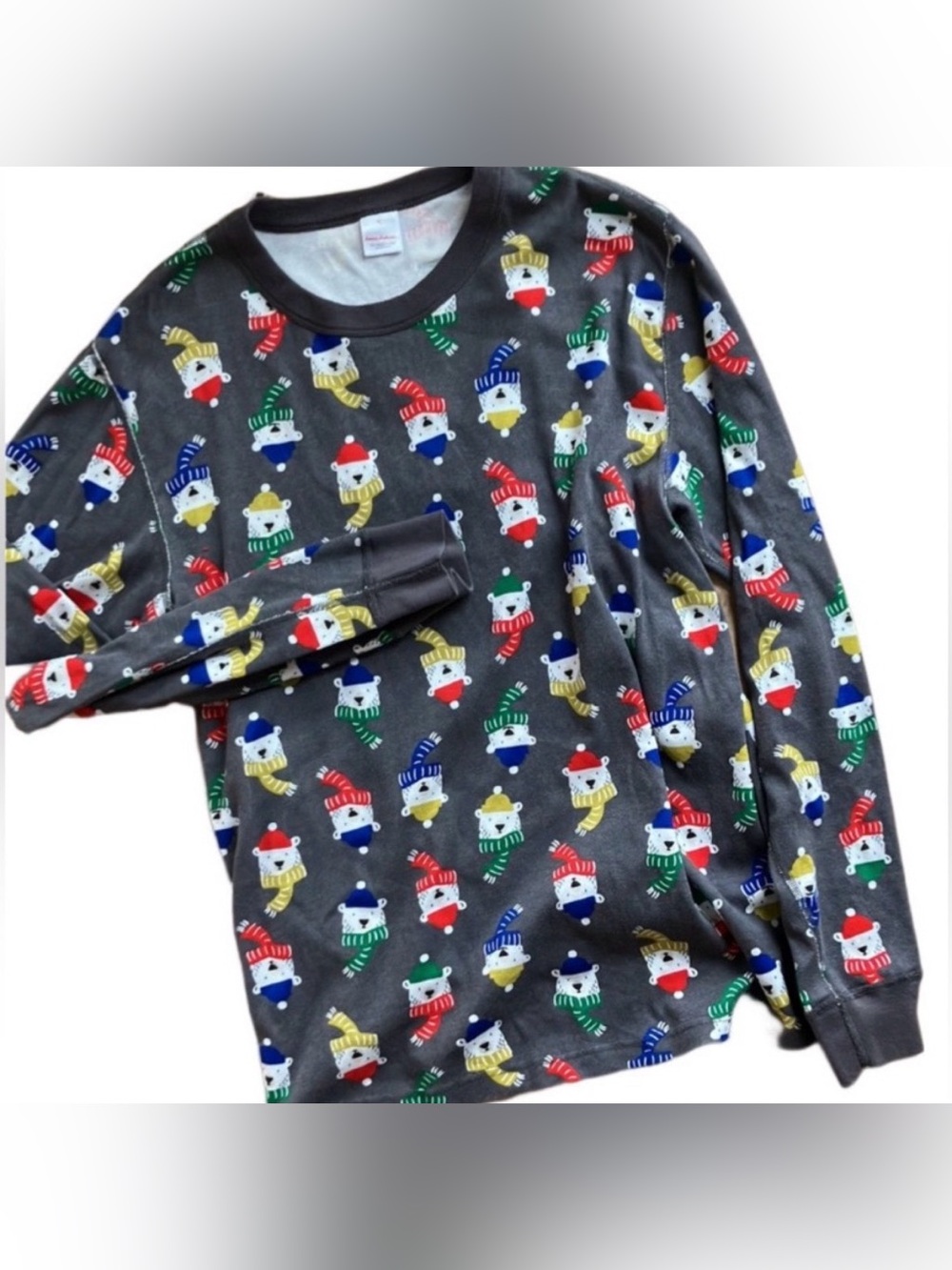 Hanna Andersson Polar Brrr Polar Bear Adult Long John PJ Top XL